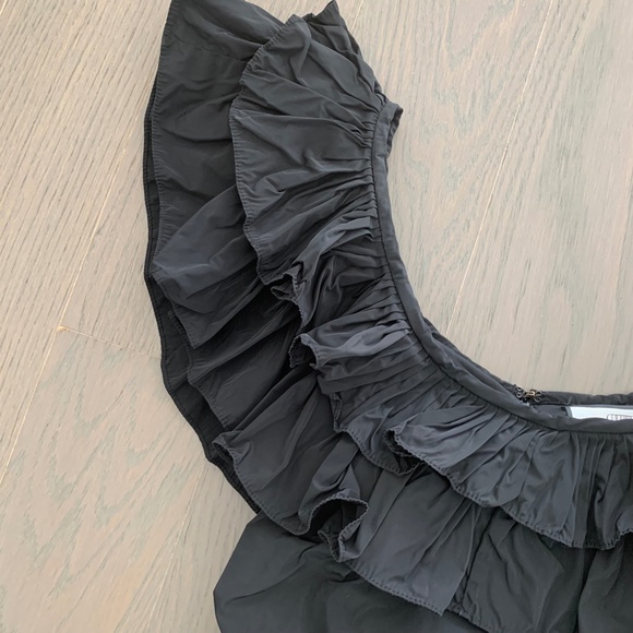 Alexis Black Asymmetrical One Shoulder Mini Dress - Picture 4 of 8